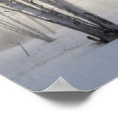 Poster Arbres blancs en un jour de neige (Coin)