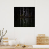 Poster Arbres blancs se reflétant dans le lac (Cuisine)