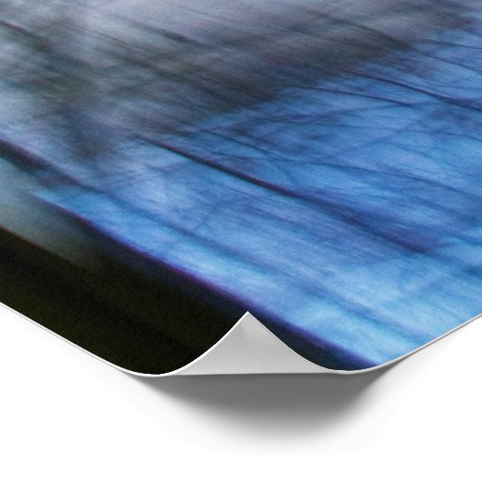 Poster arbres bleus (Coin)