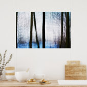 Poster arbres bleus (Cuisine)