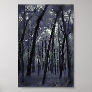 Poster Arbres bleus