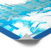 Poster Arbres bleus neigeux (Coin)