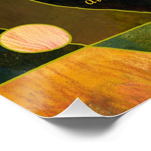 Poster Arbres d'amour romantiques Mariage Keepsaké | Céré (Coin)