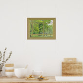 Poster arbres dans la fenêtre du parc (Cuisine)