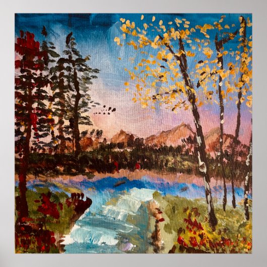 Poster "Arbres d'automne : (Devant)