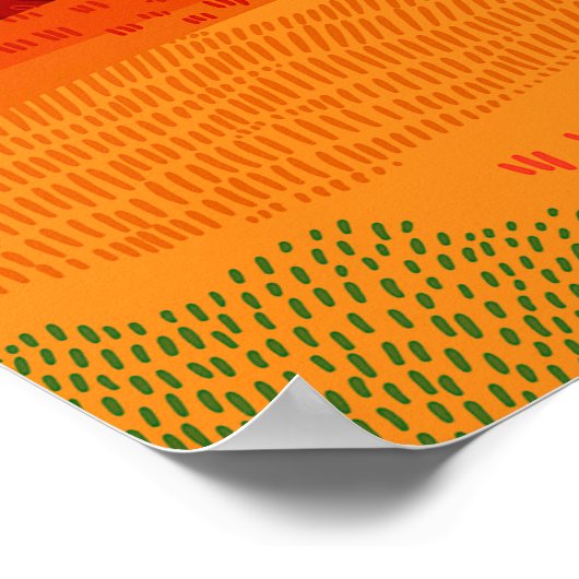 Poster Arbres d'automne colorés modernes, Bonjour Automne (Coin)