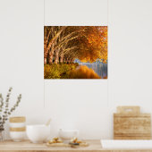 Poster Arbres d'automne sur un lac (Cuisine)