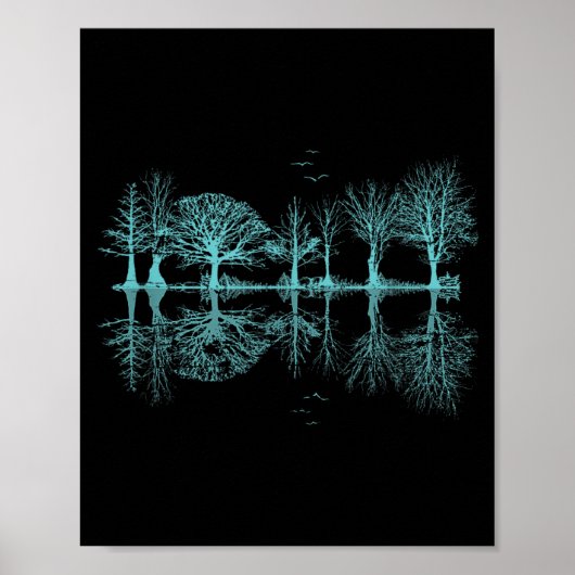 Poster Arbres de forêt extérieure réflexion faune nature (Devant)
