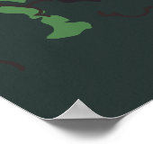 Poster Arbres de la forêt japonaise (Coin)