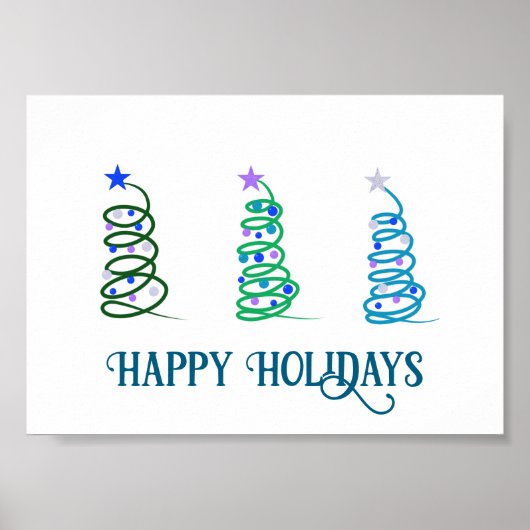 Poster Arbres de Noël (Devant)