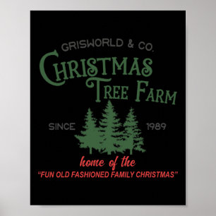 Poster Arbres de Noël frais Vintage Retro Xmas Pin d'arbr