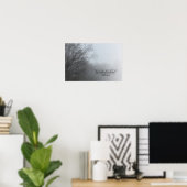 Poster Arbres d'hiver dans le brouillard - Citation de Kh (Bureau à domicile)