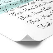 Poster Arbres d'hiver et flocons de neige Carte de siège  (Coin)