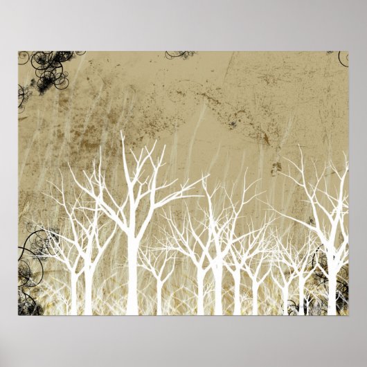 Poster Arbres d'hiver nus (Devant)
