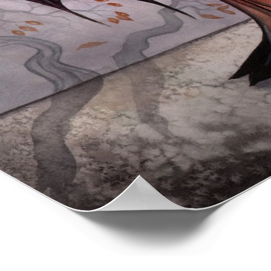 Poster Arbres d'ombre Gothique Fée Vampire Art (Coin)