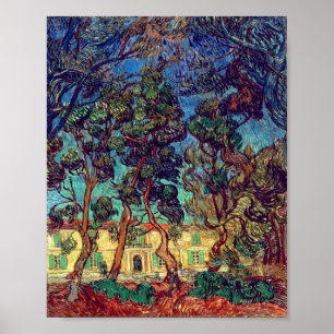 Poster Arbres du Jardin de l'Hôpital Van Gogh