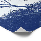 Poster Arbres en hiver - Effet Cyanotype (Coin)