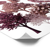 Poster Arbres en pierre précieuse argentée (Coin)