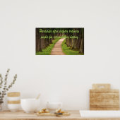 Poster Arbres et chemin Bible Citations Inspiration (Cuisine)