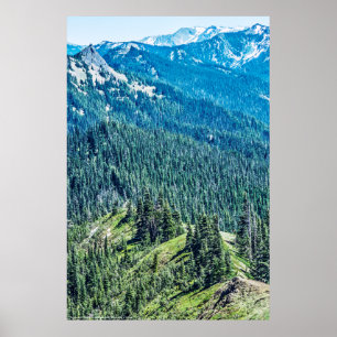 Poster Arbres et crêtes