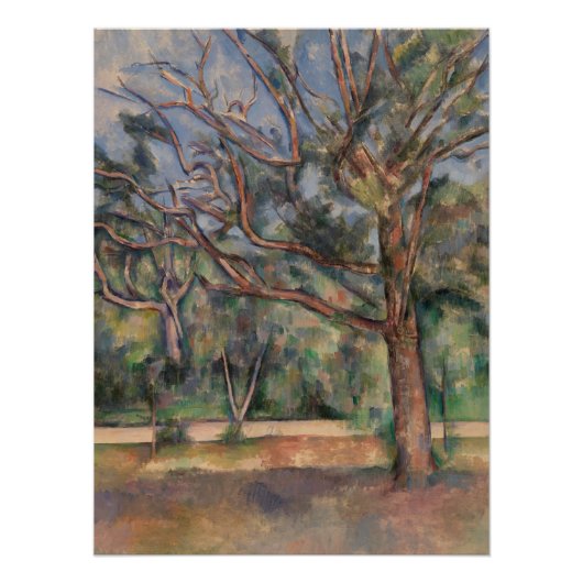 Poster Arbres et Route, Paysage Post-Impressionniste (Devant)