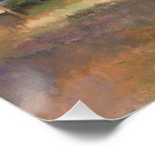 Poster Arbres et Route, Paysage Post-Impressionniste (Coin)