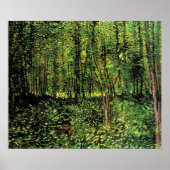 Poster Arbres et sous-bois par Vincent van Gogh (Devant)