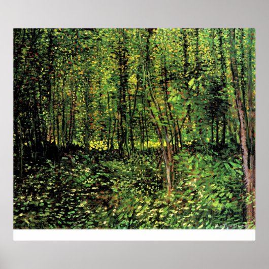 Poster Arbres et sous-bois par Vincent van Gogh (Devant)