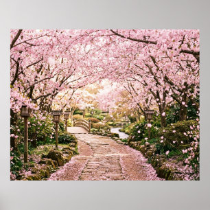 Poster Arbres Fleurs de Cerisier