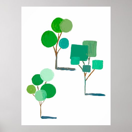 Poster Arbres nets (Devant)