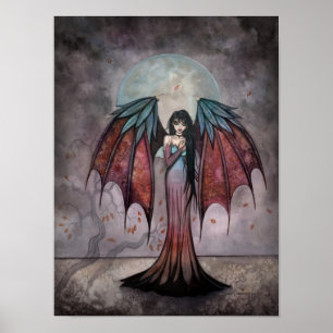 Poster Arbres ombreux Art gothique fée vampire