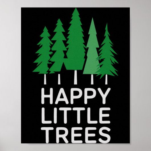 Poster Arbres Petits Heureux Drôles Camng  (Devant)