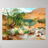 Poster Arbres Rocks Vue montagne (Devant)