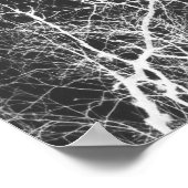 Poster Arbres silhouettes noirs et blancs (Coin)