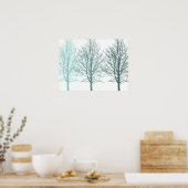 Poster Arbres turquoises (Cuisine)