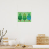Poster Arbres verts boisés Thunder_Cove (Cuisine)