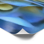 Poster Arbuste bleu Hydrangea Arbuste Artistique Bossom (Coin)