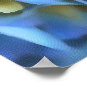 Poster Arbuste bleu Hydrangea Arbuste Artistique Bossom (Coin)