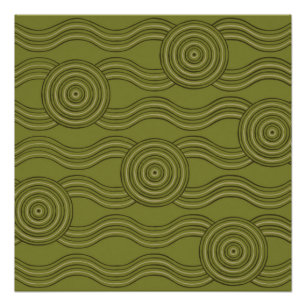 Poster Arbuste d'art autochtone