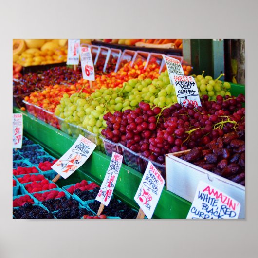 Poster Arc arc-en-ciel aux fruits (Devant)