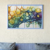 Poster Arc arc-en-ciel d'encre d'alcool