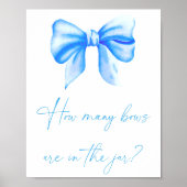 Poster arc bleu - devinez combien d'arcs en pot (Devant)