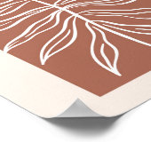 Poster Arc Boho Surdimensionné Feuille Botanique 3 (Coin)