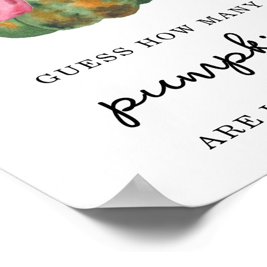 Poster Arc citrouille - Combien de citrouilles sont dans  (Coin)