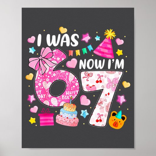Poster Arc Coquette Prépa J'avais 6 ans Maintenant j'ai 7 (Devant)