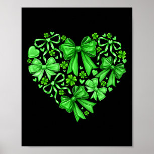Poster Arc Coquette Trèfle Coeur St Patrick Journee Irlan