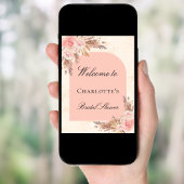 Poster Arc de cérémonie de mariage avec herbe de pampa et