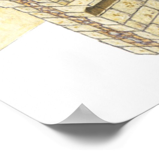 Poster Arc de corbel maya. Détail. Mexique (Coin)