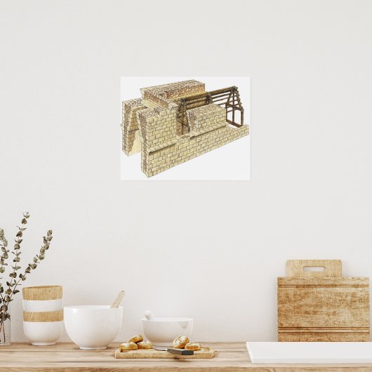 Poster Arc de corbel maya. Détail. Mexique (Cuisine)