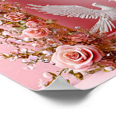 Poster Arc de mariage et colombes (Coin)